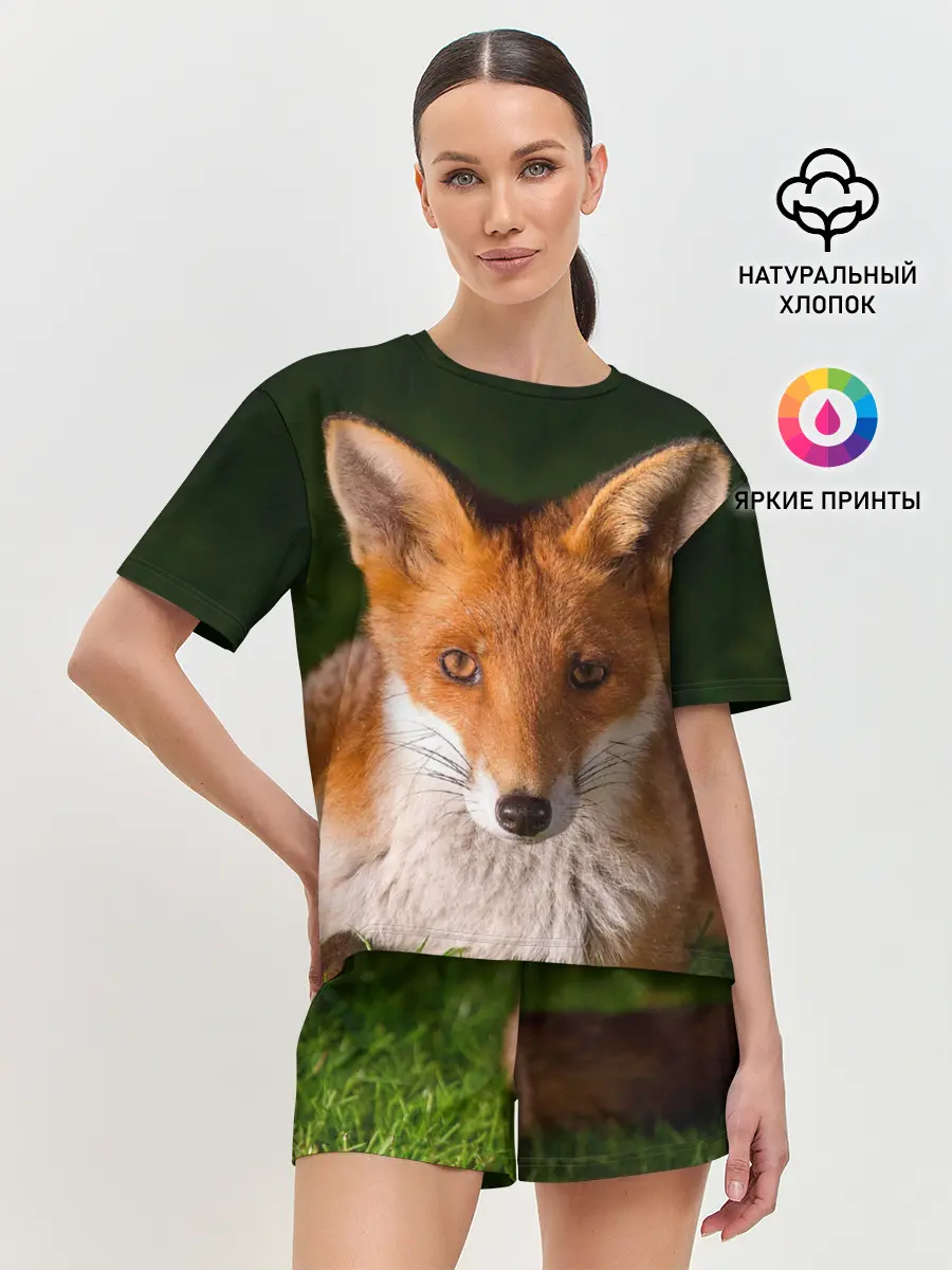 Женская пижама с шортами / Лисица