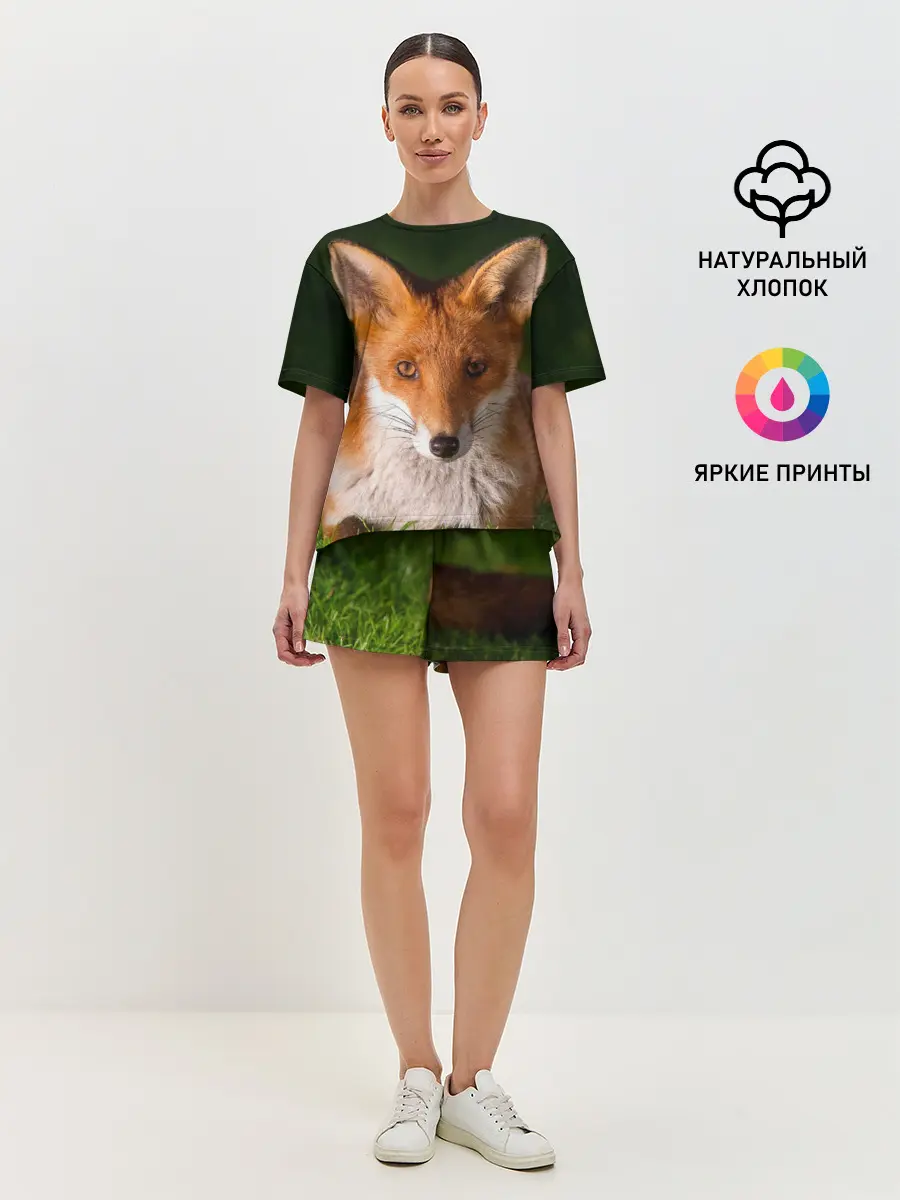 Женская пижама с шортами / Лисица