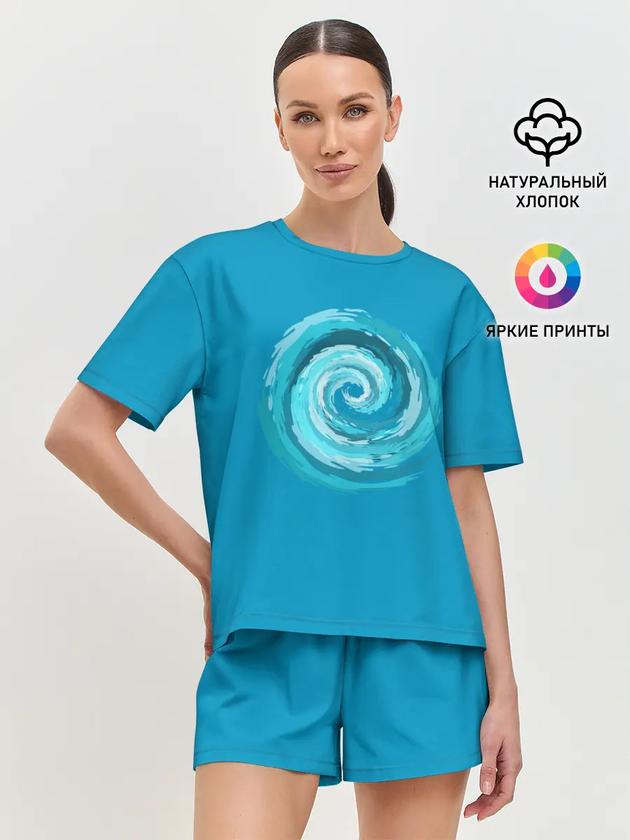 Женская пижама с шортами / Водоворот