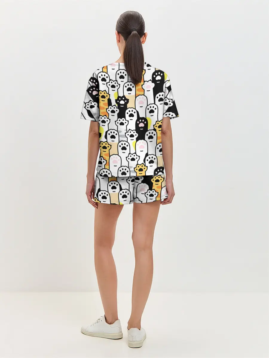 Женская пижама с шортами / КОШАЧИЬ ЛАПЫ