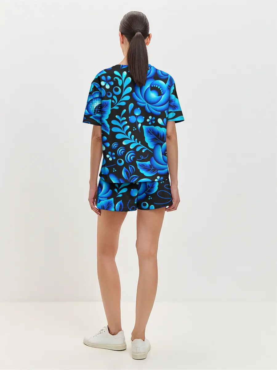 Женская пижама с шортами / Гжель