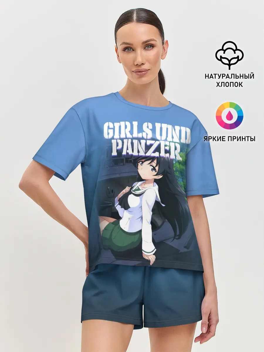 Женская пижама с шортами / Girls und Panzer