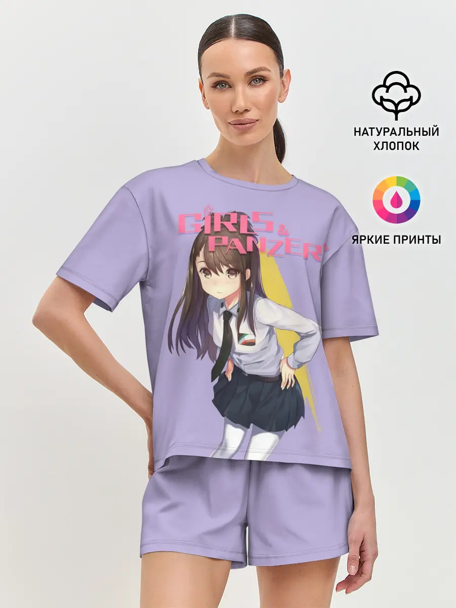 Женская пижама с шортами / Девушки и Танки