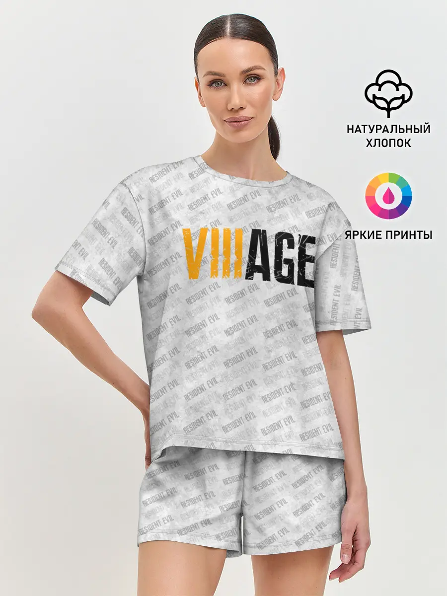 Женская пижама с шортами / VILLAGE | ДЕРЕВНЯ ОБИТЕЛЬ ЗЛА