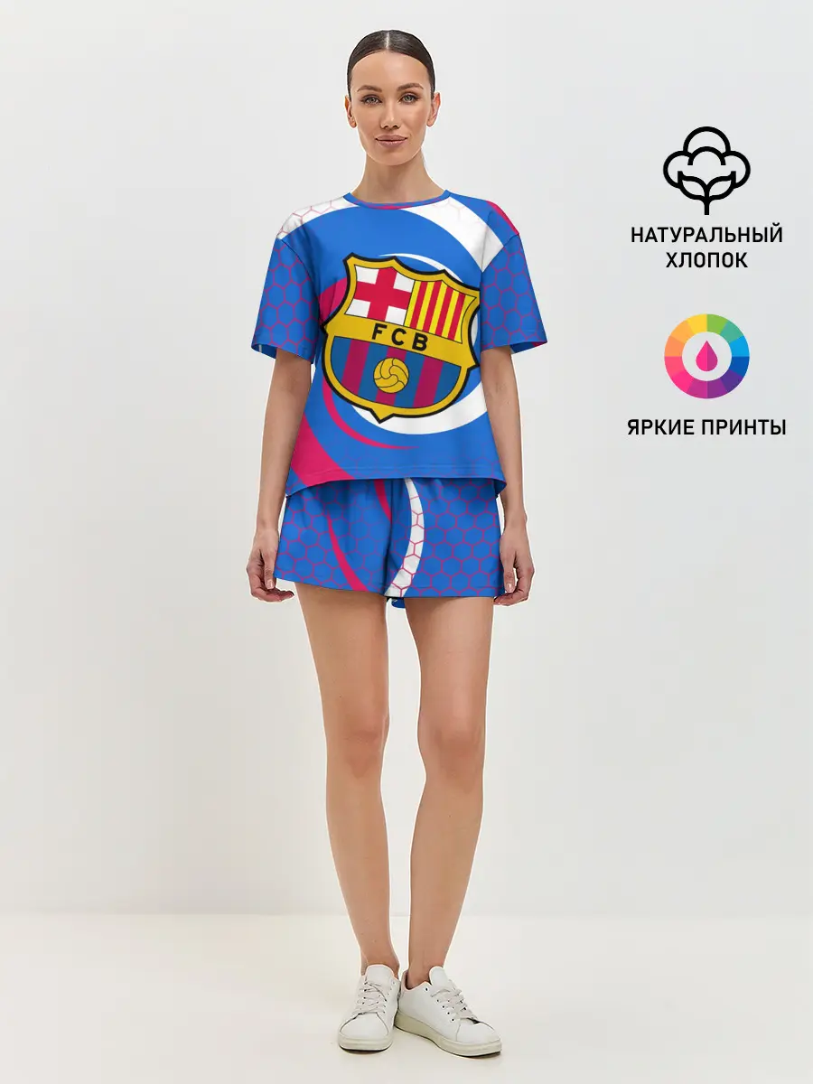 Женская пижама с шортами / FC BARCELONA / ФК БАРСЕЛОНА