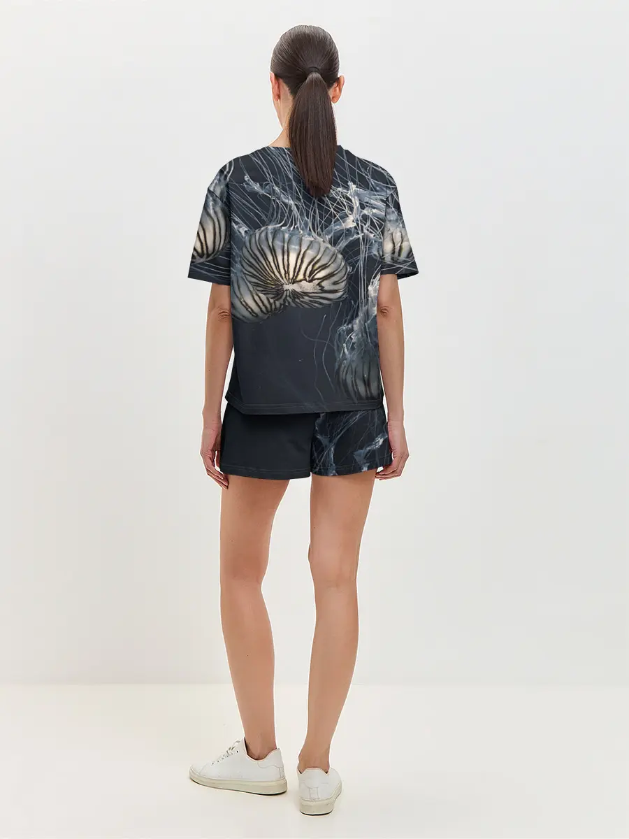 Женская пижама с шортами / Рисунок медуза