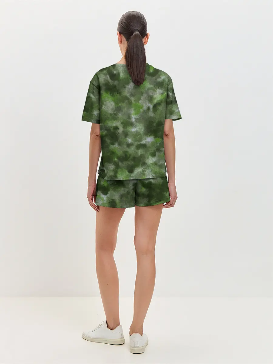Женская пижама с шортами / Canvas Green Camo