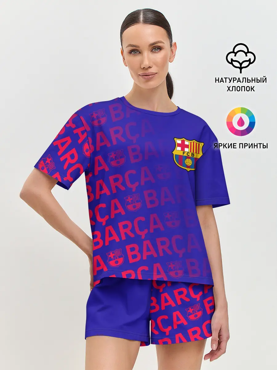 Женская пижама с шортами / FC BARCELONA / ФК БАРСЕЛОНА