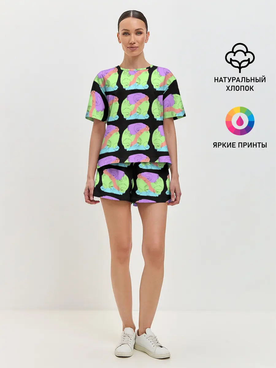 Женская пижама с шортами / Лица