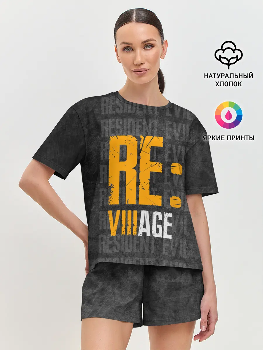 Женская пижама с шортами / RE VILLAGE | ДЕРЕВНЯ ОБИТЕЛЬ ЗЛА