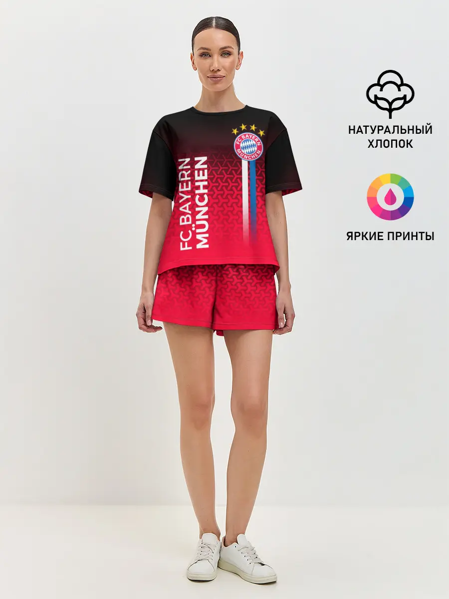 Женская пижама с шортами / ФК БАВАРИЯ / BAYERN / МЮНХЕН
