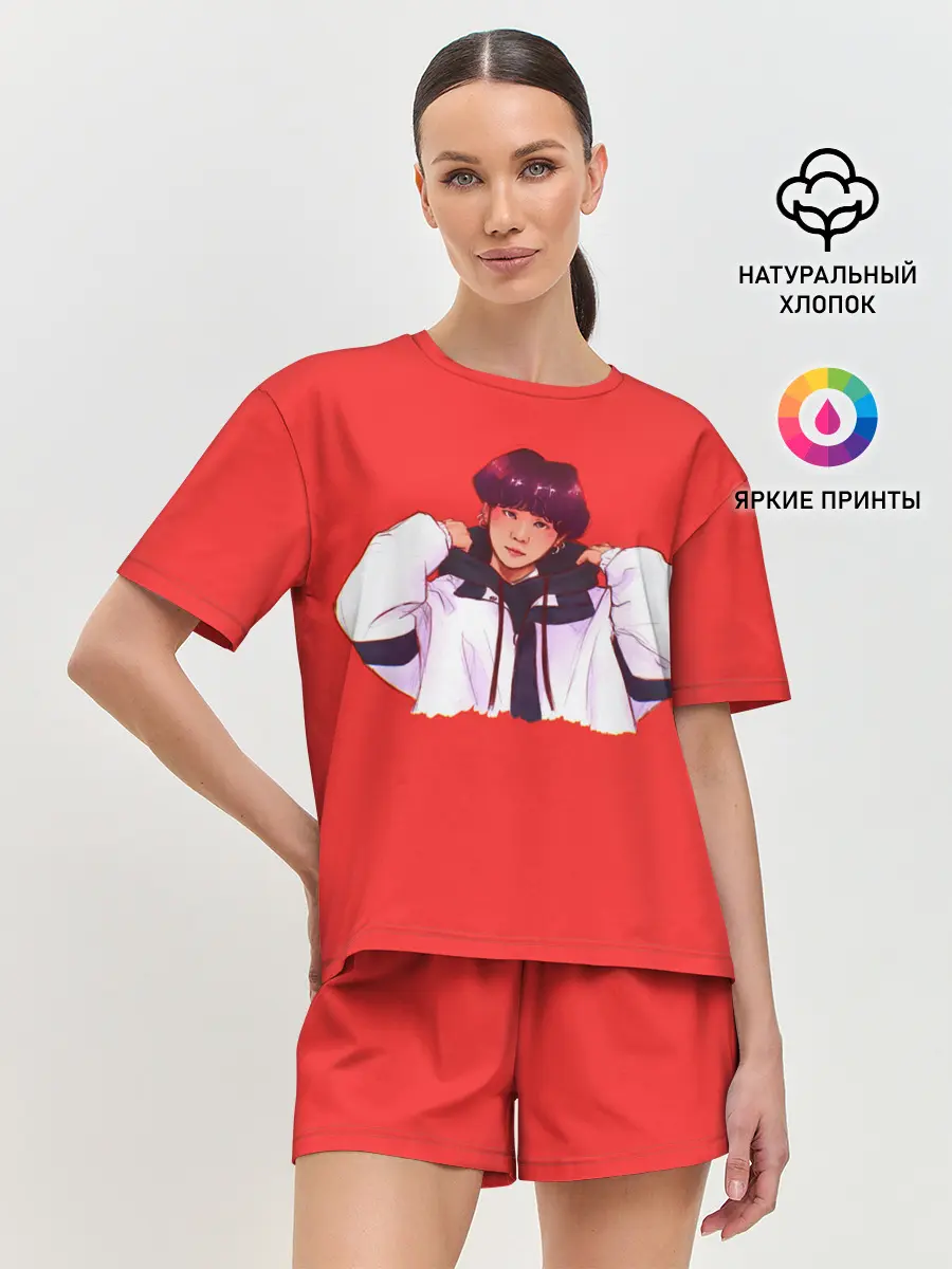 Женская пижама с шортами / Suga Red