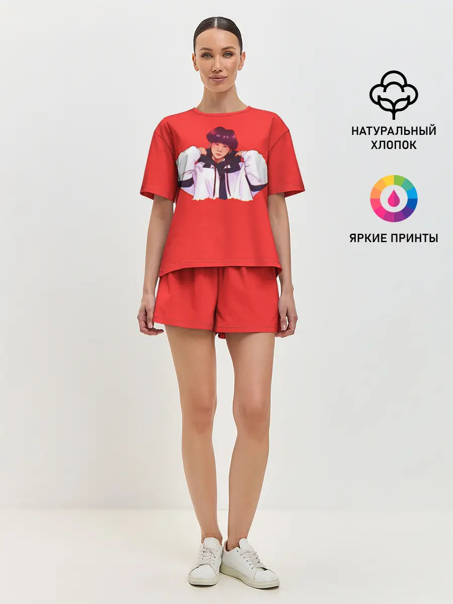Женская пижама с шортами / Suga Red
