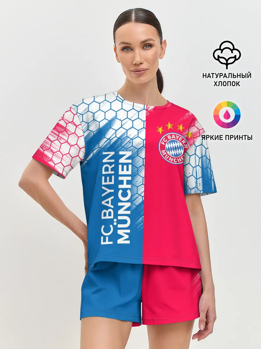 Женская пижама с шортами / ФК БАВАРИЯ / BAYERN / МЮНХЕН