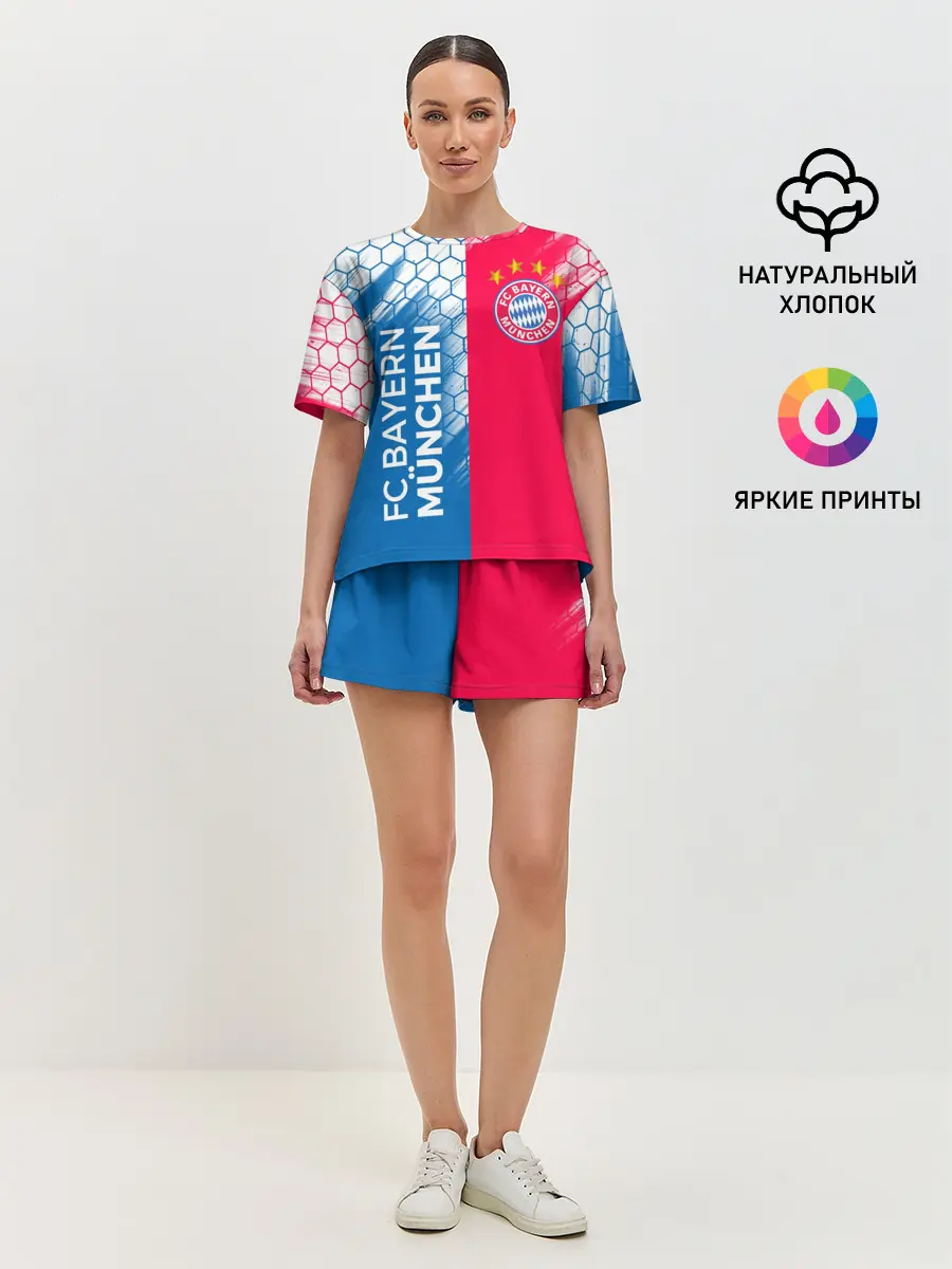 Женская пижама с шортами / ФК БАВАРИЯ / BAYERN / МЮНХЕН