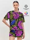 Женская пижама с шортами / Цветочный Паттерн