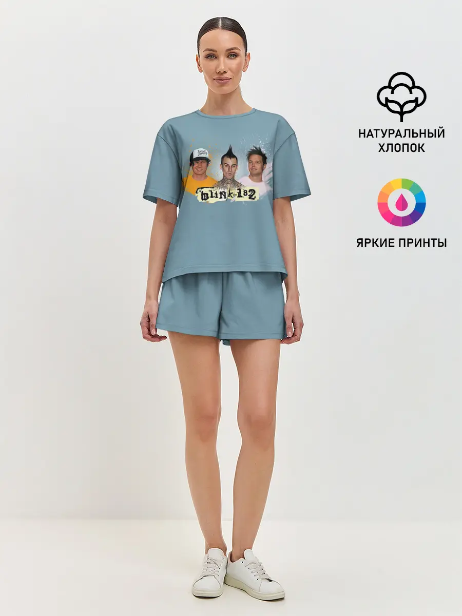 Женская пижама с шортами / Blink 182