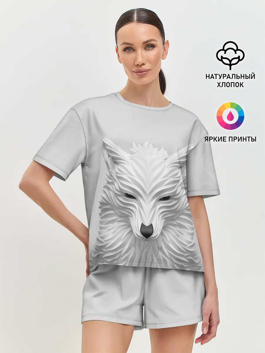 Женская пижама с шортами / БЕЛЫЙ ВОЛК