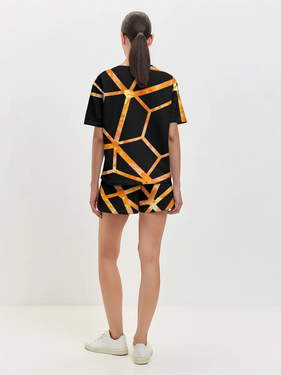 Женская пижама с шортами / Hexagon