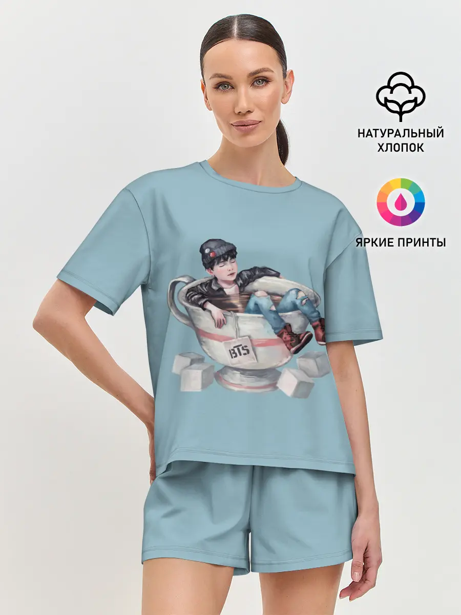 Женская пижама с шортами / BTS in cup