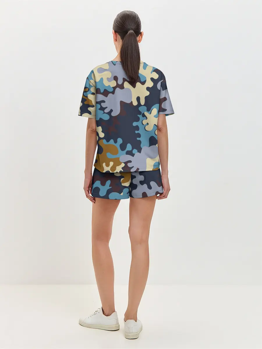 Женская пижама с шортами / Облака