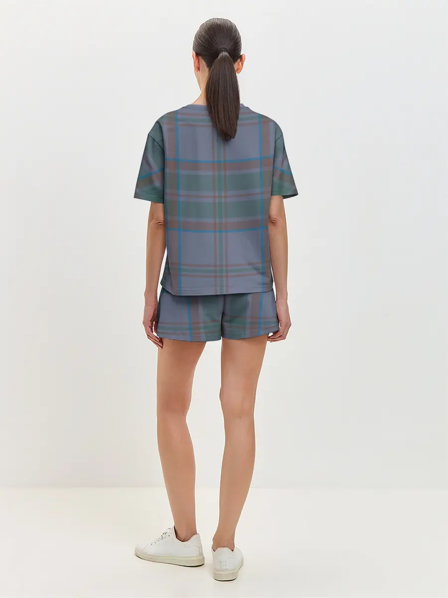 Женская пижама с шортами / Шотландская клетка, тартан