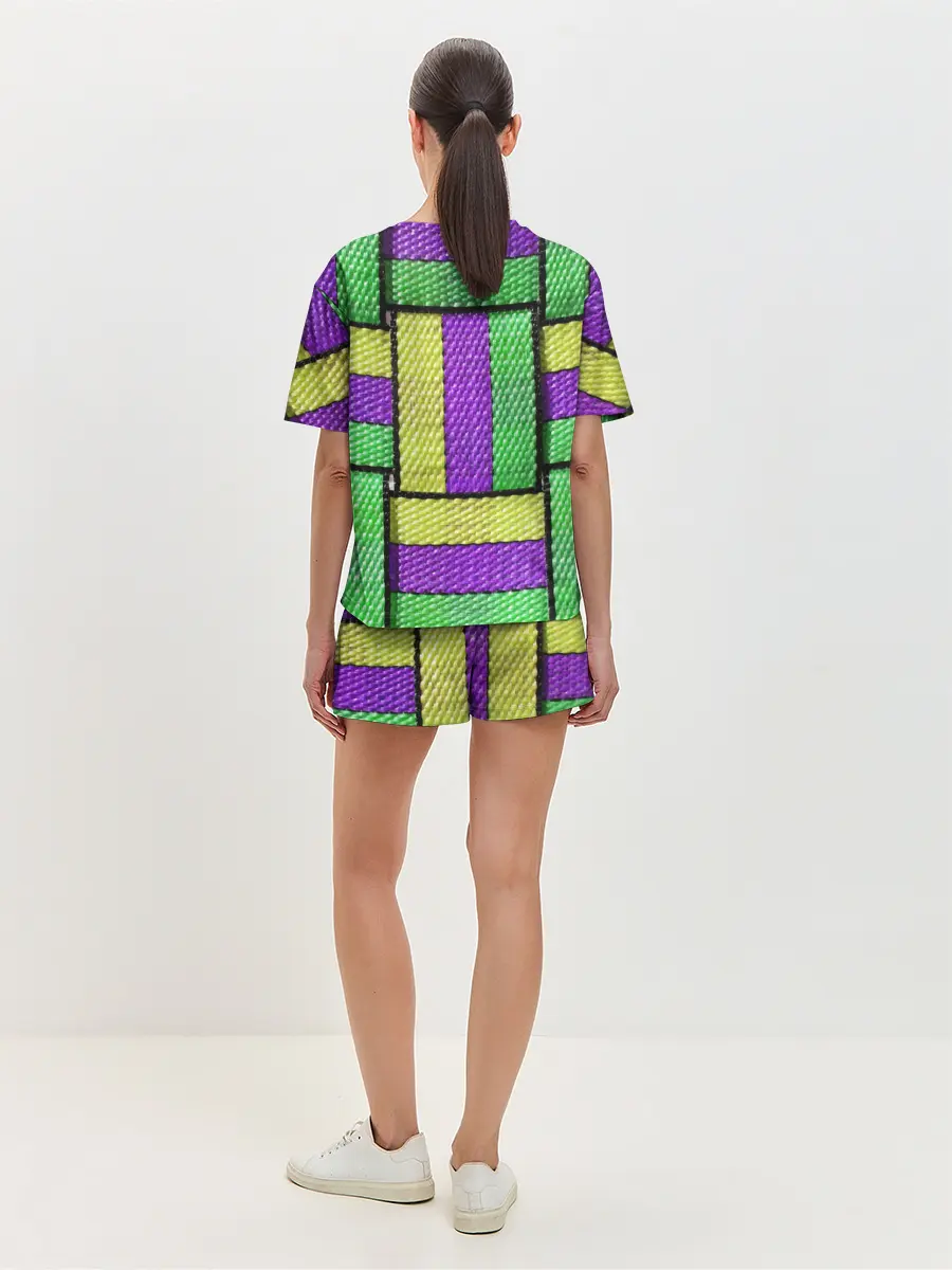 Женская пижама с шортами / Цветные Ремешки