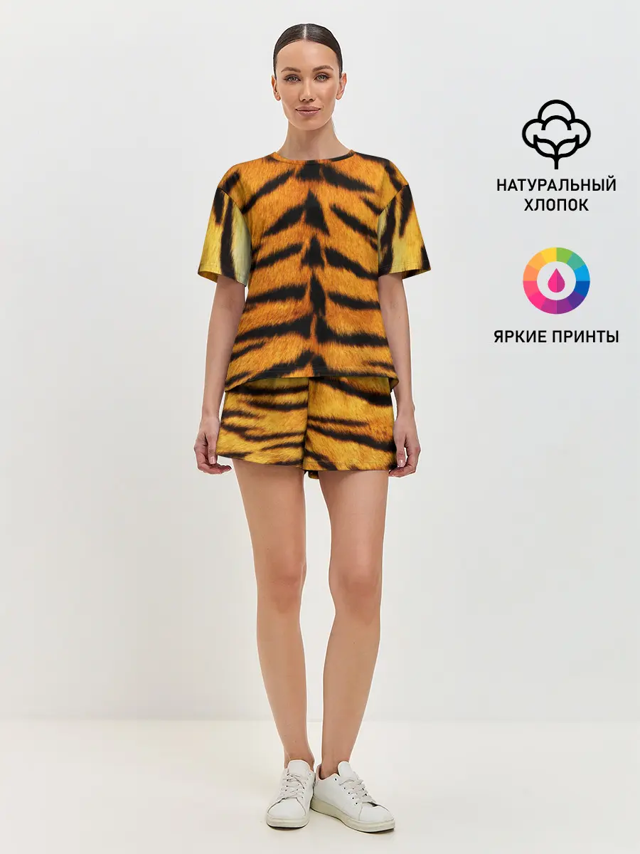 Женская пижама с шортами / Шкура Тигра