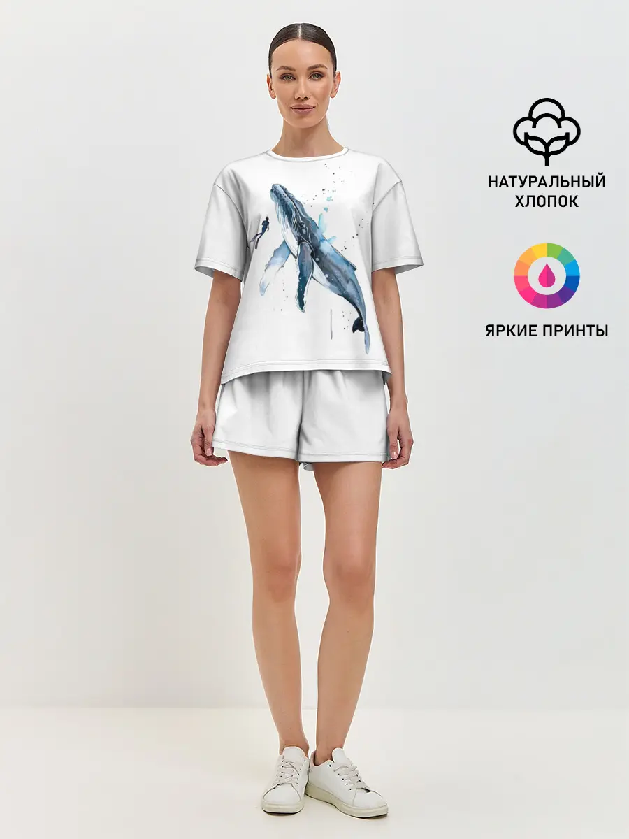 Женская пижама с шортами / кит