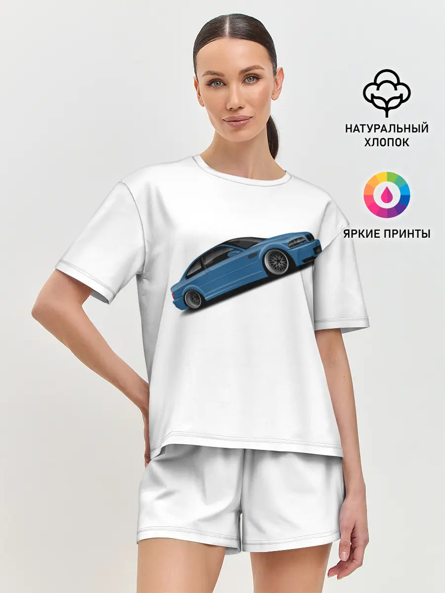 Женская пижама с шортами / СиняЯ МашиНа