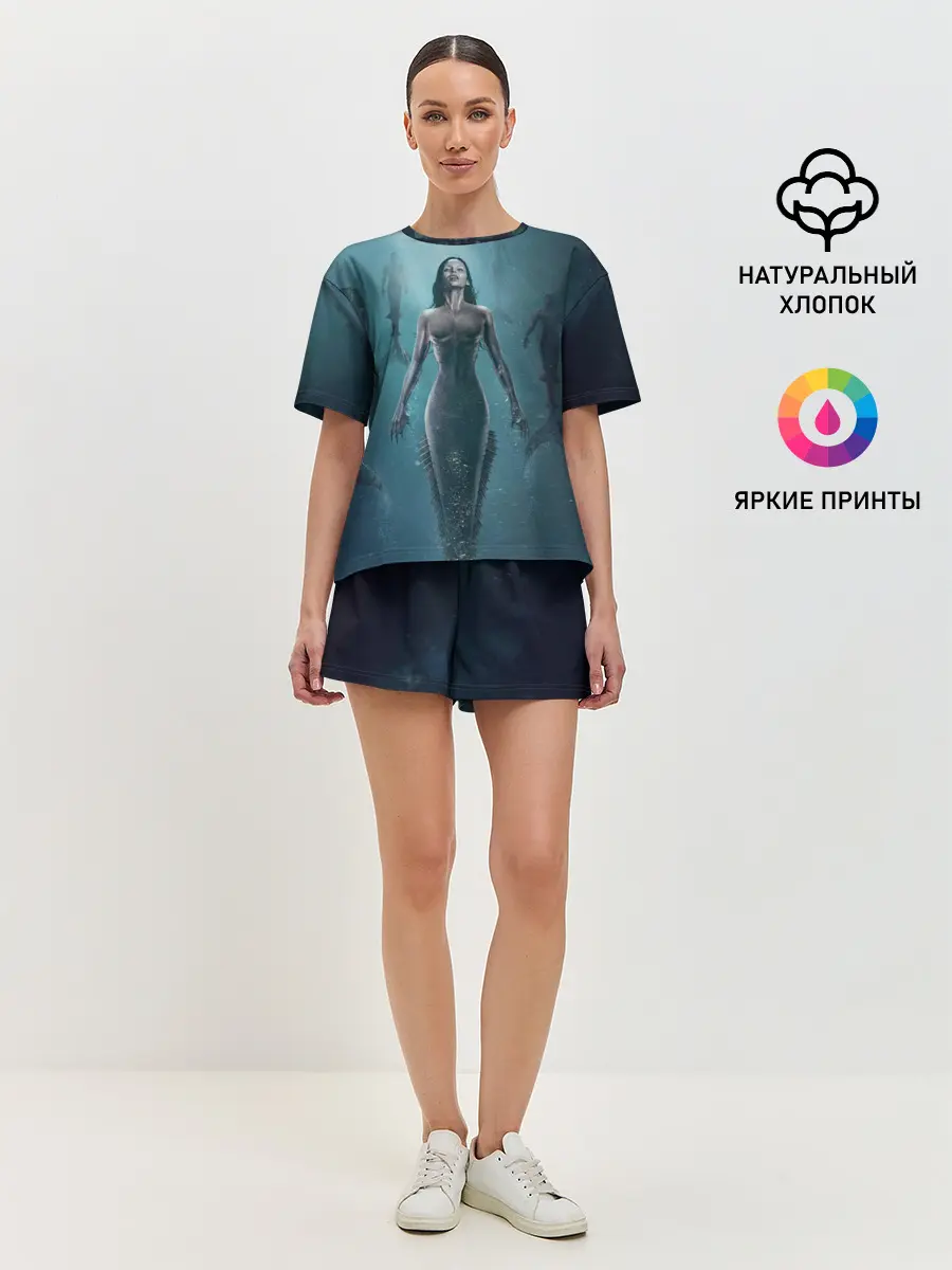 Женская пижама с шортами / Русалка