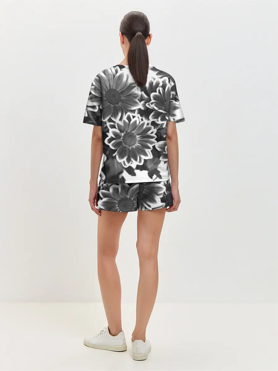 Женская пижама с шортами / Цветочный Узор