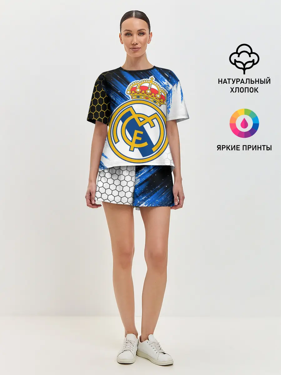 Женская пижама с шортами / РЕАЛ МАДРИД / НЕОН / NEON
