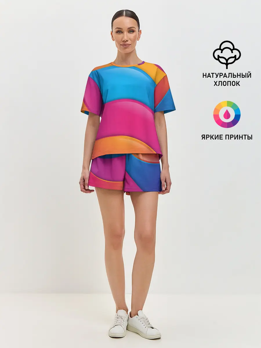 Женская пижама с шортами / Candy rainbow