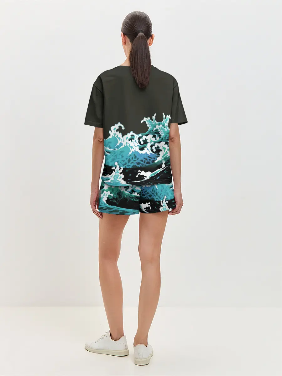 Женская пижама с шортами / Корабль на Волнах | Кракен