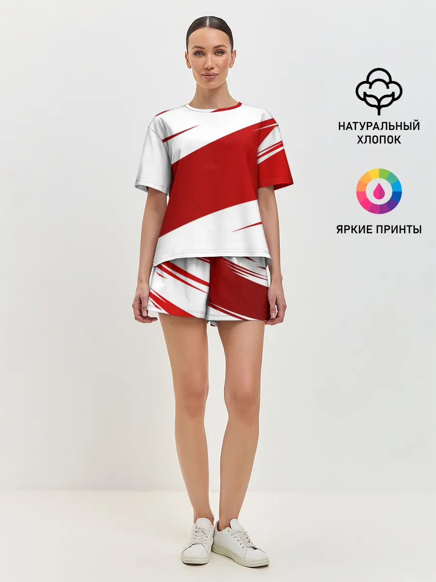 Женская пижама с шортами / Ломкие линии