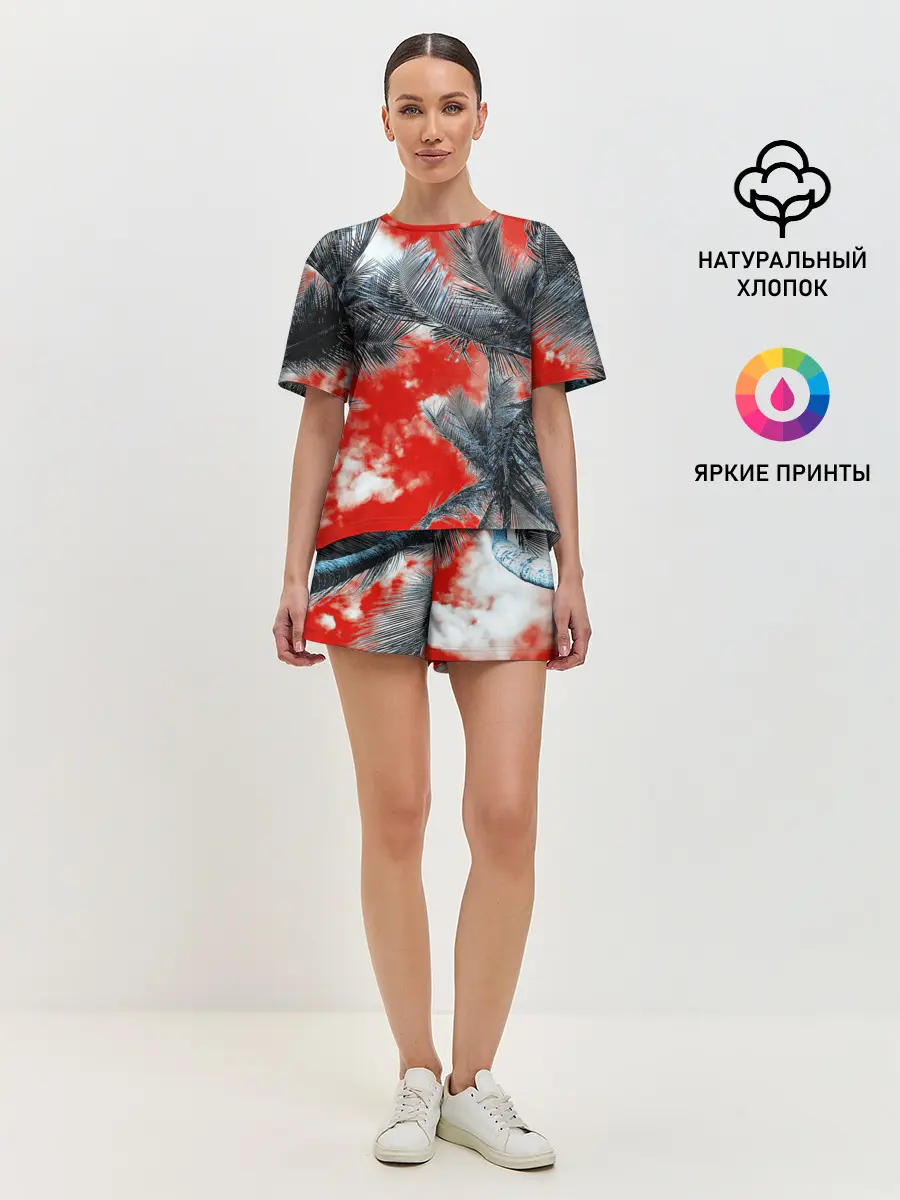 Женская пижама с шортами / Tropics Inverted