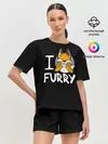 Женская пижама с шортами / I love furry