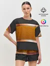 Женская пижама с шортами / 3d gold / black
