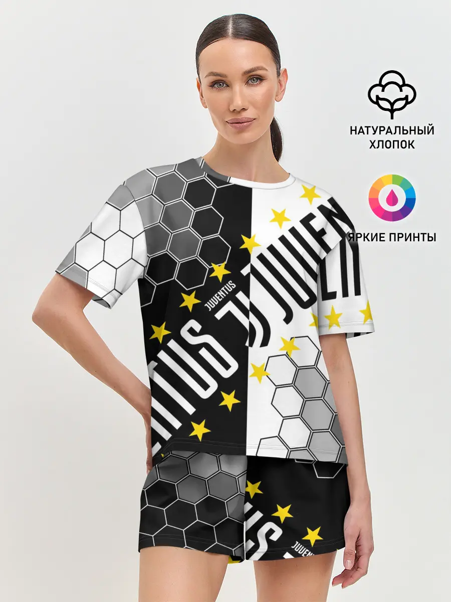 Женская пижама с шортами / JUVENTUS / ЮВЕНТУС / ЗВЕЗДЫ
