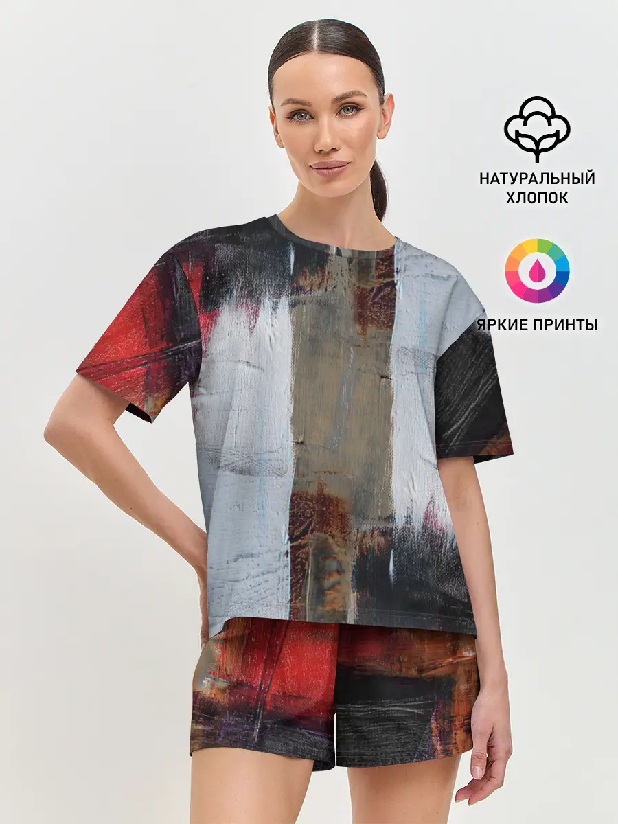 Женская пижама с шортами / Абстракция Красок