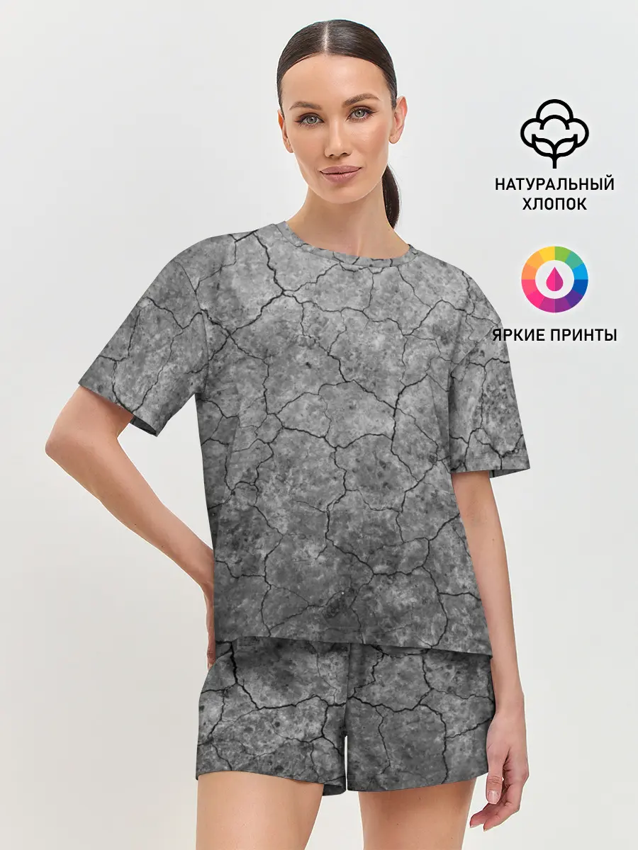 Женская пижама с шортами / Трещины