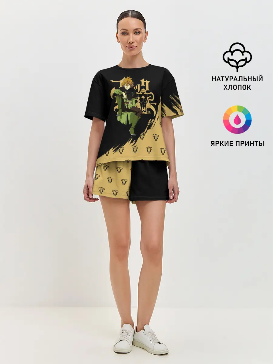 Женская пижама с шортами / Финрал Ролкейс | Чёрный Клевер