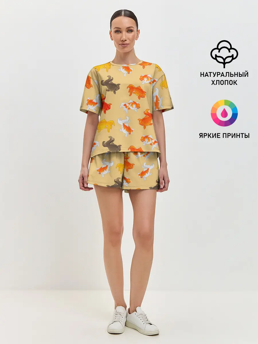 Женская пижама с шортами / Рыбки
