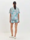 Женская пижама с шортами / Киты паттерн