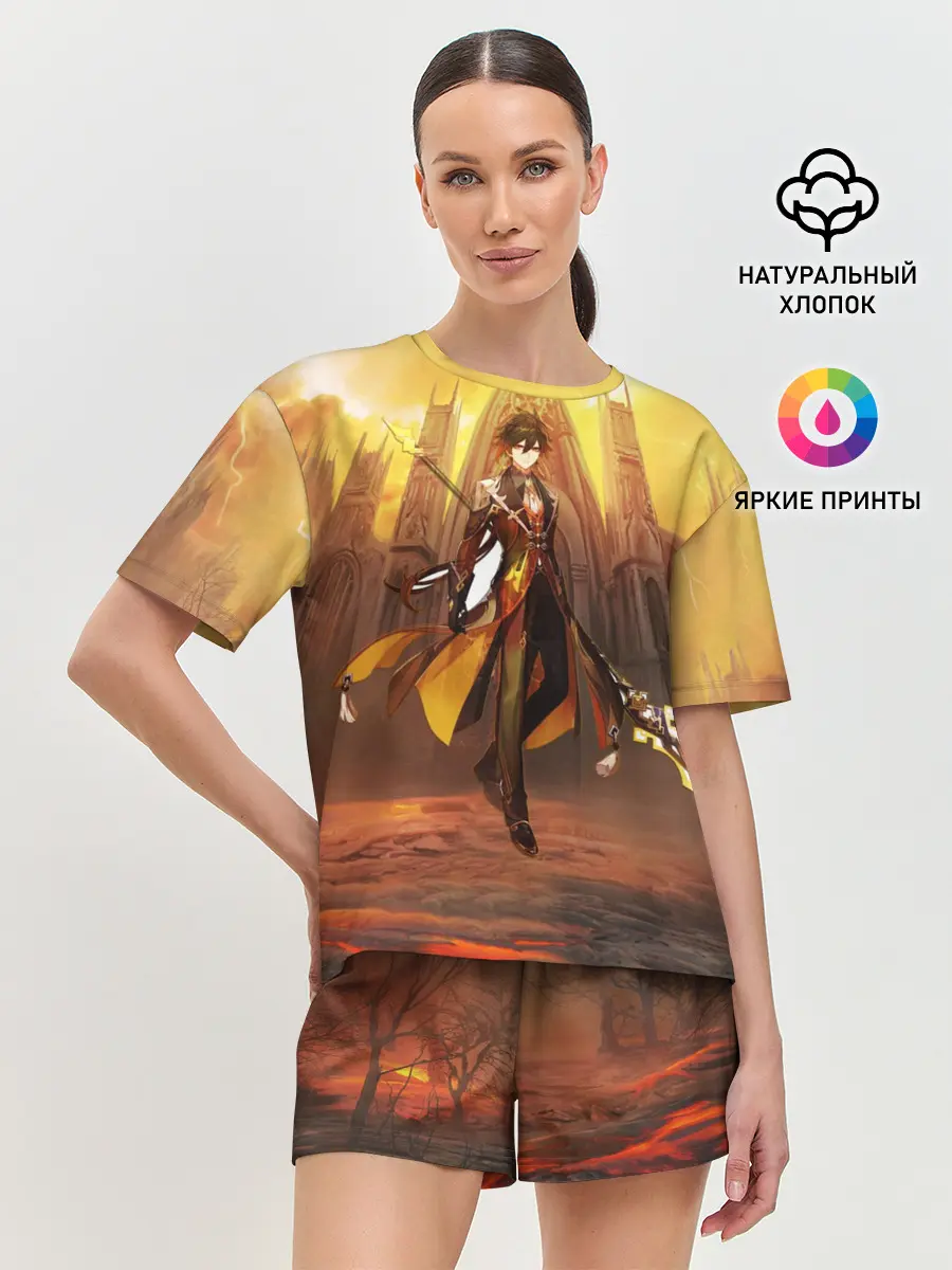 Женская пижама с шортами / GENSHIN INPACT, Zhong li