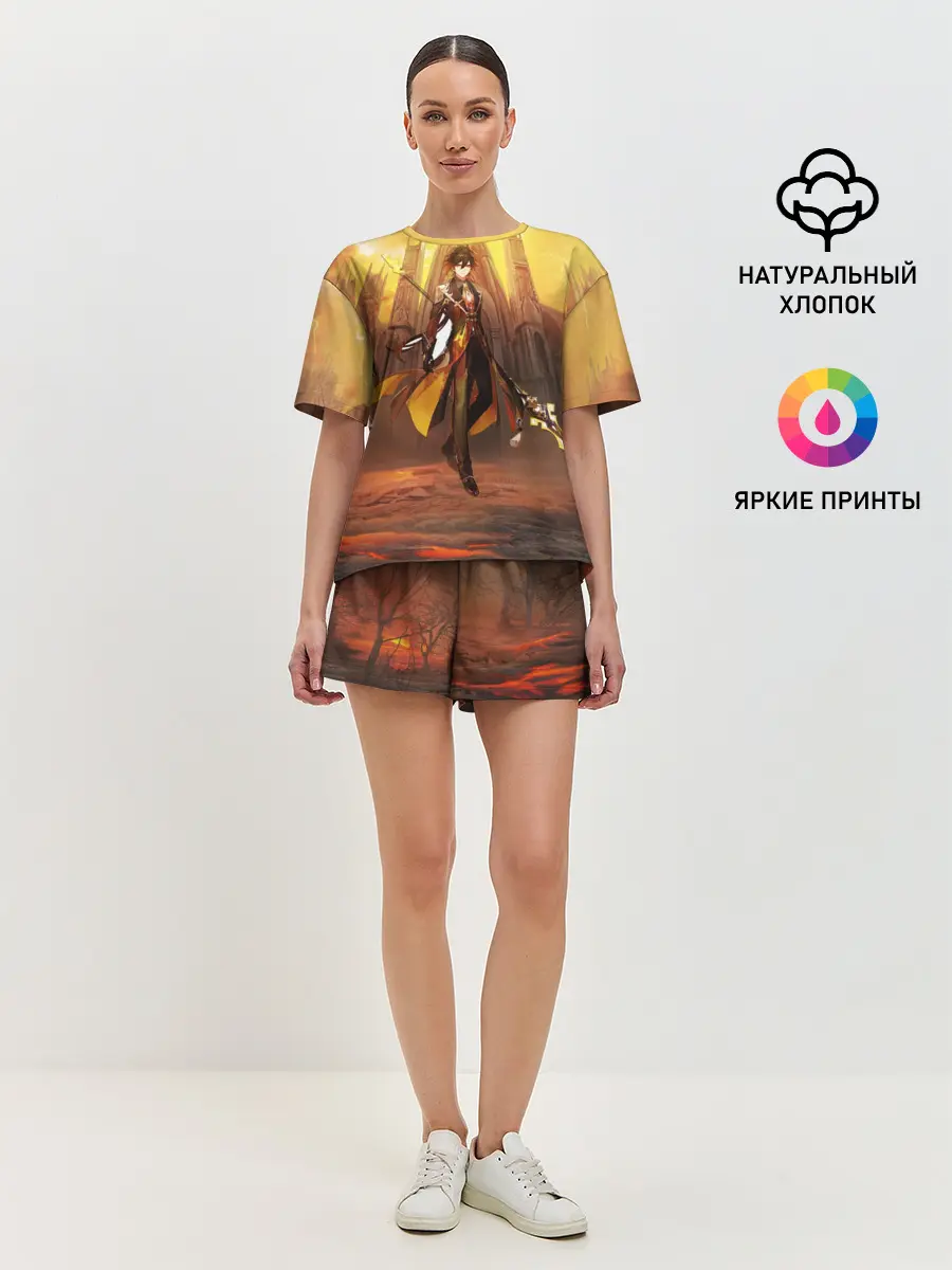 Женская пижама с шортами / GENSHIN INPACT, Zhong li