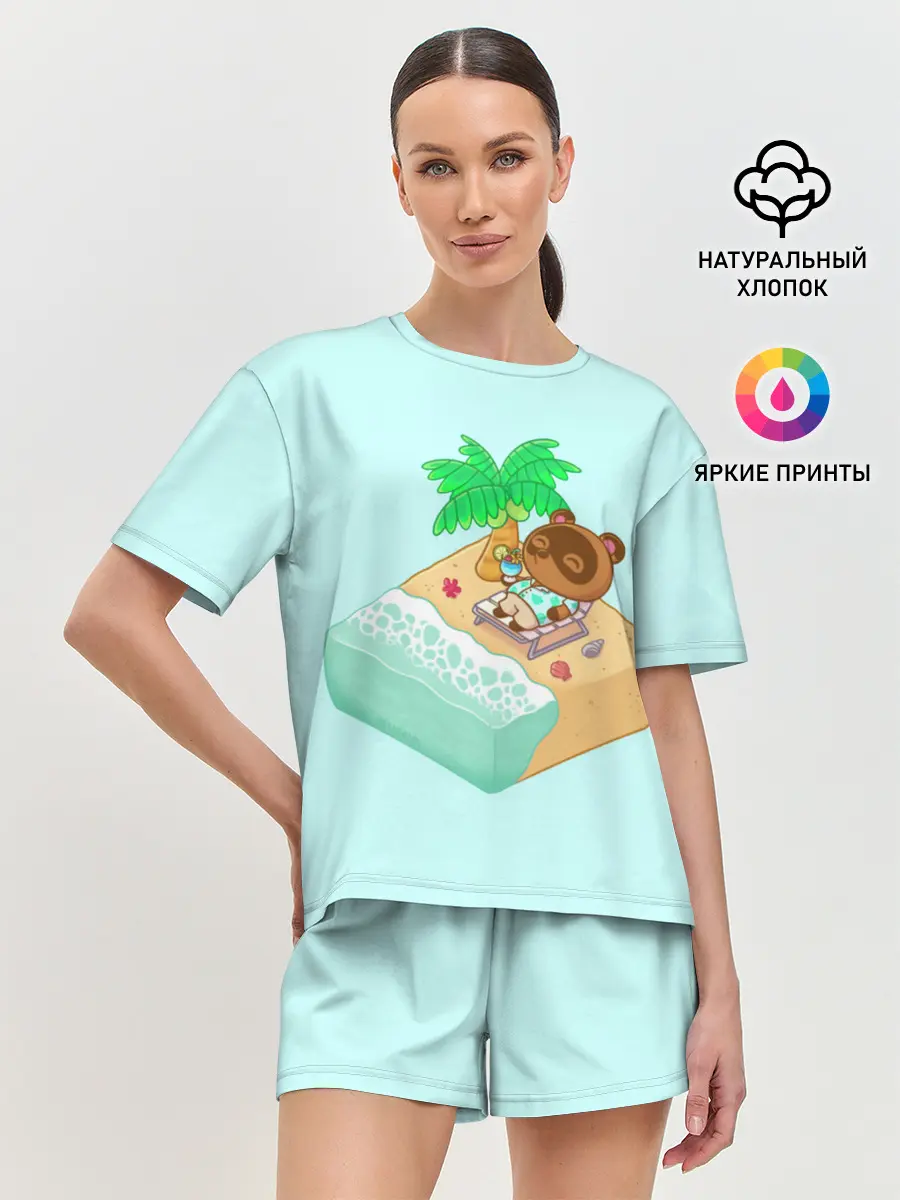 Женская пижама с шортами / Beach Crossing