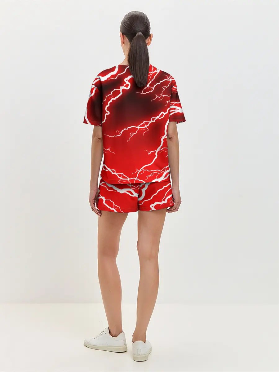 Женская пижама с шортами / АТЛЕТИКО МАДРИД / МОЛНИИ