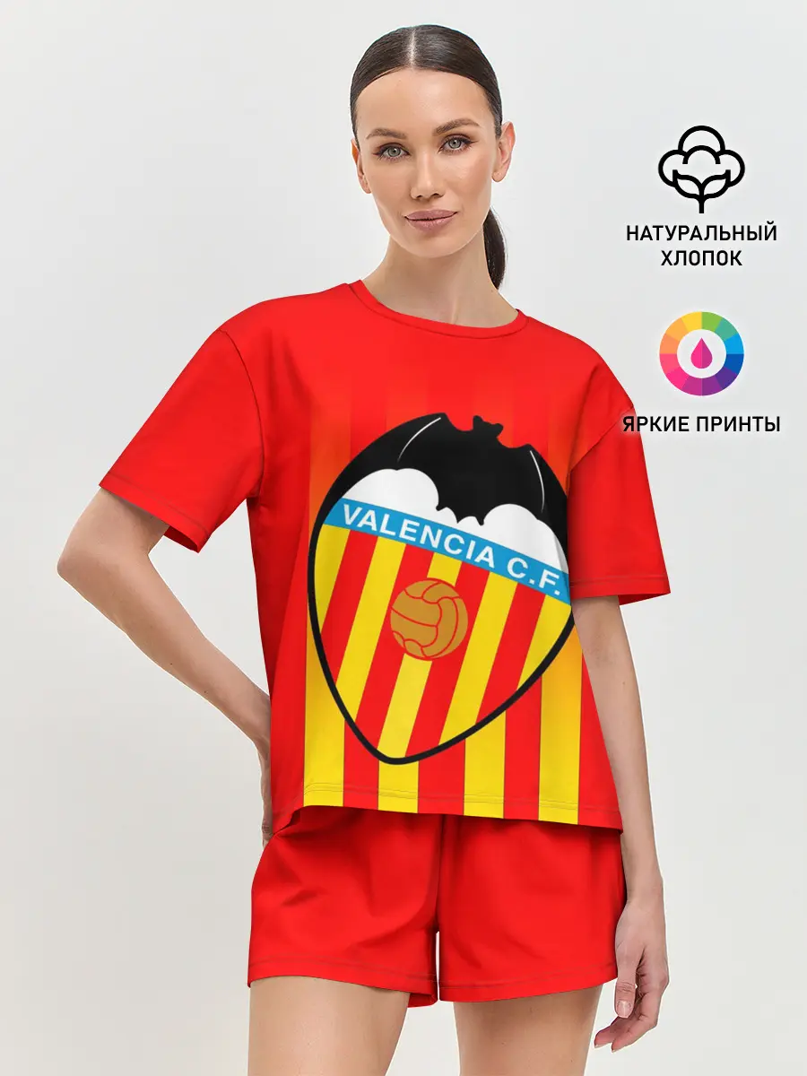 Женская пижама с шортами / FC VALENCIA / ФК ВАЛЕНСИЯ